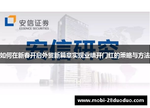 如何在新春开启外贸新篇章实现业绩开门红的策略与方法